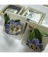 Fitz And Floyd Home Fragrance Purple Lily Flower Candle Picket Fence NEW... - $35.08 CAD