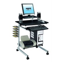 Mobile Compact Computer Cart Desk with Keyboard Tray - $3,193.94 MXN