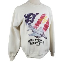 Vintage Operation Desert Storm 1991 Sweatshirt XL Crew 50/50 Fighter Jet Troops - £22.01 GBP