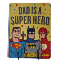 Hallmark Father&#39;s Day BOOK “Dad is a SUPER Hero&quot; Batman DC Comics Superman Flash - £4.65 GBP