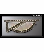 Art Deco MOTHER of PEARL and MARCASITES Vintage BROOCH Pin in STERLING Silver - $55.00