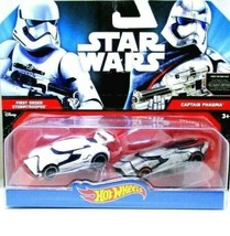 Star Wars,Set *2 Cars,First Order Stormtrooper Vs Captain Phasma, Hotwheels 1:64 - £29.84 GBP