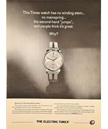 TIMEX - THE ELECTRIC TIMEX - No Winding - Jumps - 1964 Print Ad - €9,00 EUR