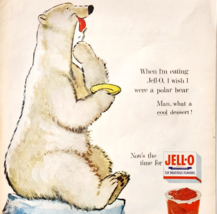 1954 Jell-O Gelatin Polar Bear Advertisement Dessert Snack Vintage DWJJ13 - $761.39 MXN