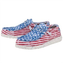 Hey Dude wally youth patriotic shoe in Red/White/Blue - £36.44 GBP