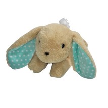 Dan Dee Plush Bunny Rabbit Brown Polka Dot Feet Ears Green Teal Easter 13&quot; - £8.48 GBP