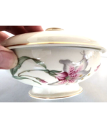 Rosenthal Selb Bavaria Antique Candy Bowl &amp; Lid Lily Flowers Gold Trim 1922 - £54.77 GBP