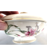 Rosenthal Selb Bavaria Antique Candy Bowl &amp; Lid Lily Flowers Gold Trim 1922 - $70.13