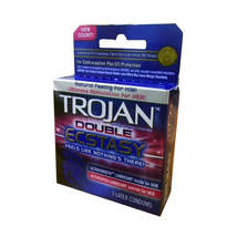 Trojan Double Ecstasy Latex Condoms (3) - £21.77 GBP