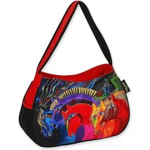 Laurel Burch Wild Horses of Fire Medium Hobo Tote Shoulder Purse Bag - £22.82 GBP