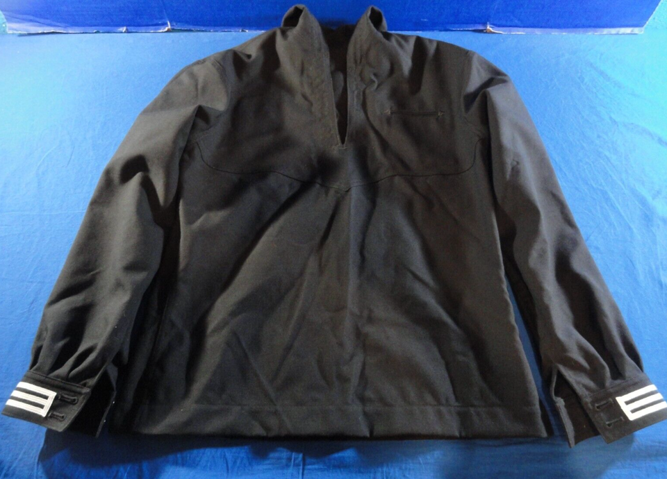 DLA USN U.S. NAVY AUTHORIZED MEN&#39;S BLACK POLYESTER CRACKERJACK JUMPER SH... - $29.98