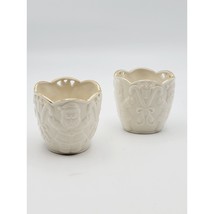 Lenox Votive Tea Candle Holders Merry Lights Christmas Santa Ivory set of 2 - $552.28 MXN