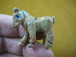 (Y-HOR-9) HORSE carving SOAPSTONE Peru gem FIGURINE little colt horses s... - $8.59