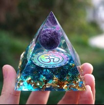 Generador de energía, pirámide de orgón, amatista, Peridoto, cristal Natural - £15.99 GBP