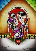 Home Dave Sanchez Art Canvas Giclee Print 5 Sizes Muertos Romantic Love Day Dead - £59.94 GBP+