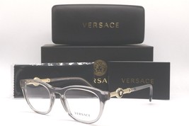 NEW VERSACE MOD. 3310 593 CLEAR GOLD ROUND AUTHENTIC FRAMES EYEGLASSES 5... - $163.63