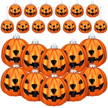 Halloween Ornaments Jack O Lantern Tree Decorations Plastic Pumpkin Deco... - $15.99