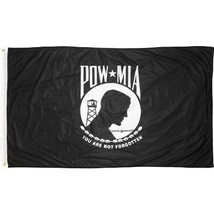 POW-MIA Black Flag You are Not Forgotten Prisoner of War 3x5ft 150D Polyester - £15.72 GBP