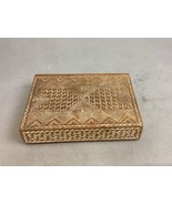 Vintage Playing Cards Czechoslovakia Carved Wooden Storage Case - $282.25 MXN