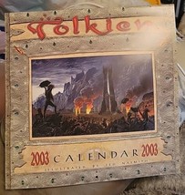 J.R.R. TOLKIEN 2003 CALENDAR LORD OF THE RINGS ART BY TED NASMITH - $15.83
