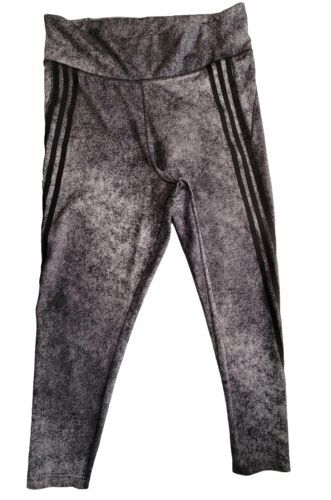 Primary image for Adidas Aeroready Leggings XL Women Gray 3-Stripe Stretchy High Waisted Speckled