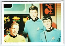 1977 Star Trek Chrome Postcard Men of the Enterprise Kirk Spock McCoy - $5.66