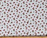Cotton Strawberries Small Strawberry Fruits Cream Fabric Print by Yard D... - £11.05 GBP