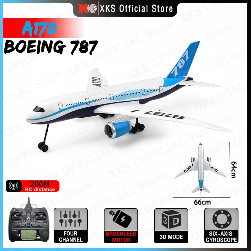 Wltoys a170 boeing 787 model rc airplane 2 4g remote contorl 3d 6g 4ch fixed wing thumb200