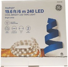 GE StayBright 19.6ft 240 LED Cool Bright Led Tape Light—Bright White NIB - £24.53 GBP