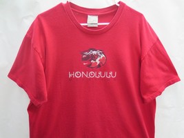 VTG 00s Nike Honolulu Marathon 2003 Red T Shirt Mens XL Running Race USA Made - £38.13 GBP
