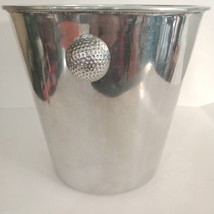 Vtg Y2K Mariposa Brillente Golf Ball Design Aluminum Large 9.5&quot; Ice Bucket Rare - £143.28 GBP