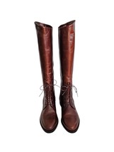 Vintagr COLE HAAN Country Riding Equestrian Hiking Tall Leather Brown Bo... - $148.50