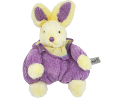12&quot; RICH CREME BUNNY RABBIT PURPLE KNITTED OUTFIT STUFFED ANIMAL PLUSH T... - £29.68 GBP