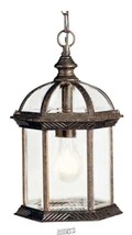 Barrie 1-Light Tannery Bronze Outdoor Pendant Light with Clear Beveled G... - $66.49