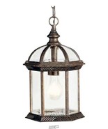 Barrie 1-Light Tannery Bronze Outdoor Pendant Light with Clear Beveled G... - $91.22 CAD