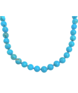 Fine 8mm Ithaca Peak Blue Genuine Turquoise Strand of Beads Necklace (#J... - €1.621,53 EUR