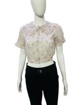 Doen Womens Nena Top Chateau Fleur Paisley Printed Ruffled Blouse Tunic Size S - £114.69 GBP