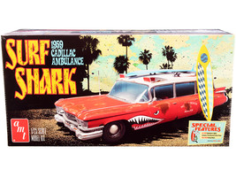 Skill 2 Model Kit 1959 Cadillac Ambulance &quot;Surf Shark&quot; 1/25 Scale Models by AMT - £56.26 GBP