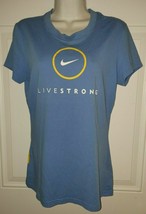 Women&#39;s Nike Live Strong Dri-Fit Blue Cotton Tee Size Medium - £7.44 GBP