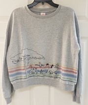 Disney The Lion King Crewneck Sweatshirt Crop Cropped Womens Size 2XL XXL Gray - £7.75 GBP