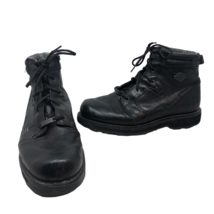 Harley Davidson Jasper Men&#39;s Size 12 Black Leather Riding Boots D96025 - £67.17 GBP