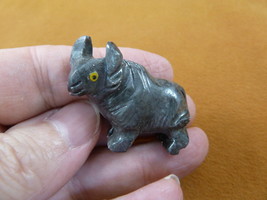 Y-WAT-17) Gray Baby River Water Buffalo Yak Carving Soapstone Peru Figurine Aceh - £6.97 GBP