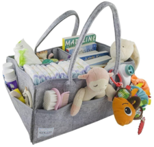 Diaper Caddy Essential Storage Organizer Made with Felt for Durability a... - $19.79