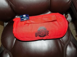 NCAA Ohio State Buckeyes Red Fleece Keep Warm Car Stadium Blanket with Carry Bag - £17.79 GBP