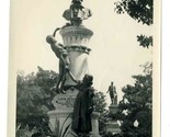 John McDonogh Statue Lafayette Park Photo New Orleans Louisiana 1930&#39;s - $9.90