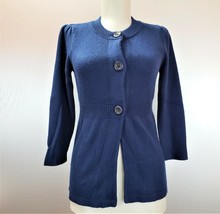 Ann Taylor Cardigan Sweater navy-blue Womens Petite size XS - £11.78 GBP