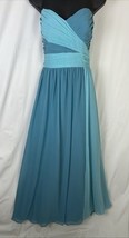 Alfred Angelo Blue Dress Size 12 Women’s Beyond The Sea Corset Strapless... - $23.74