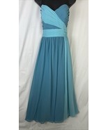 Alfred Angelo Blue Dress Size 12 Women’s Beyond The Sea Corset Strapless... - $23.74