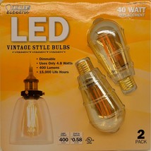 FEIT LED Vintage Style Bulbs - 4.8WATT/40WATT Replacement 2 Pack - $64.99