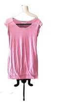 Athleta Women&#39;s Athletic Knit Ruched Sides Pink Casual Dress M - £11.56 GBP